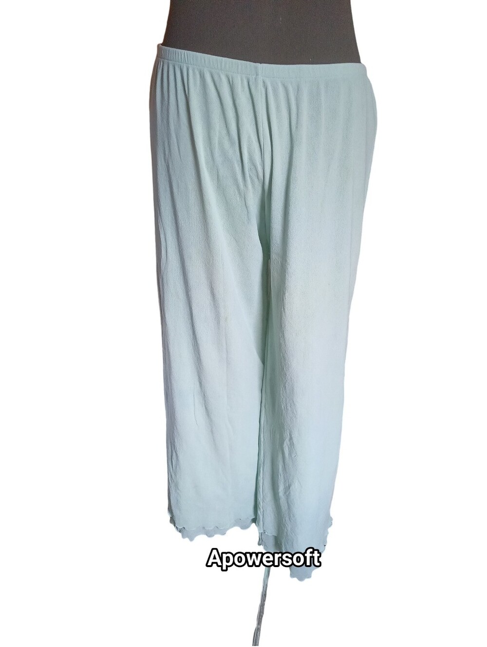 Hanky Panky Sage Double Layer Lettuce Hem Lounge Pants Size Large